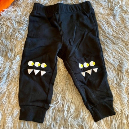 Cat & Jack Toddler Monster Halloween Outfit Orange & Black NWT