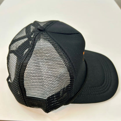 The Cowboy Hat Women’s Embroidered Baseball Mesh Hat Black Orange NEW Cute Girly